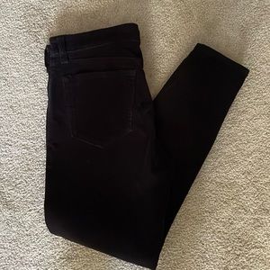 Lucky Brand SIZE 10/30 Black Corduroy Ava Skinny Pants
